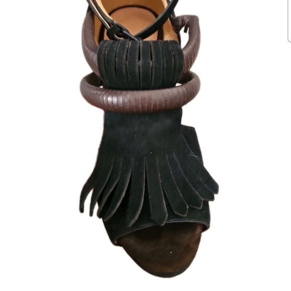 L.A.M.B Gwen Stefani Black And Brown Suede Hortensia Heel 7 - Picture 10 of 11